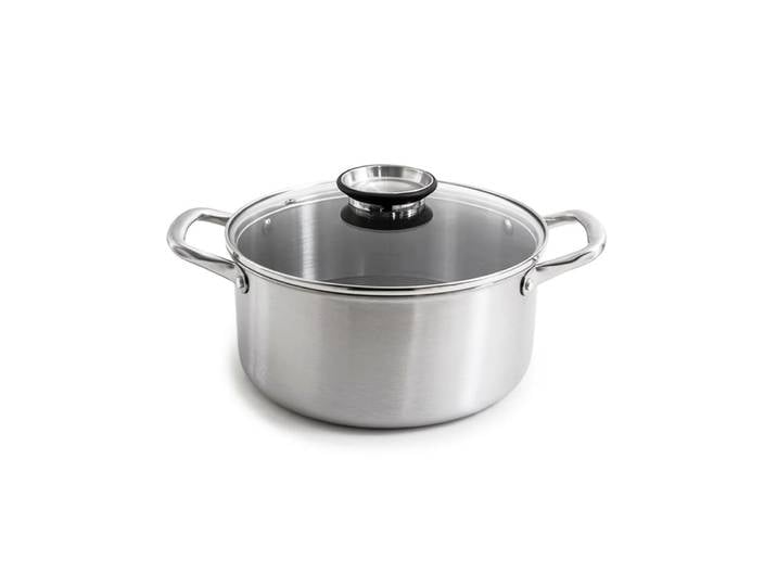 Marmite en inox avec fond triplex - 24 - argenté