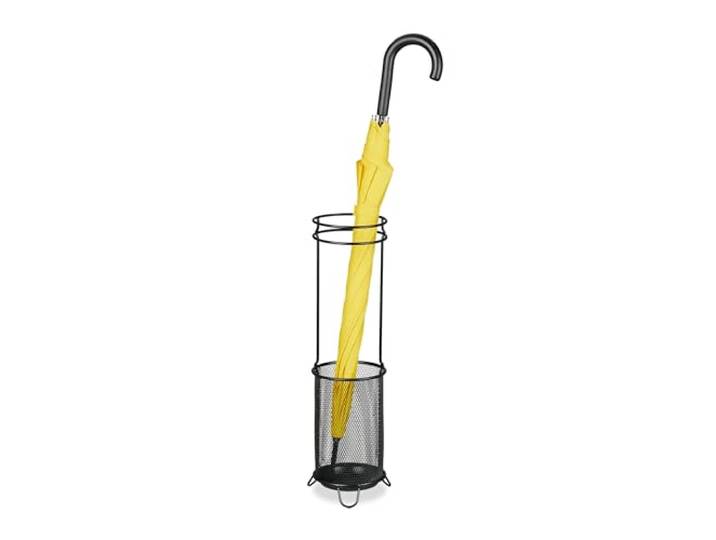 Relaxdays Porte-parapluie\, H x D : env. 52\,5 x 16 cm\, métal\, rangement rond pour ombrelles\, design moderne\, noir