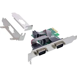 INLINE Schnittstellenkarte, 2x Seriell RS-232, PCIe, AX99100, Low-Profile