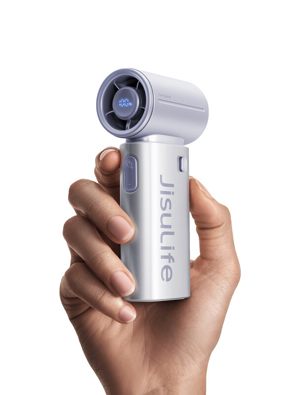 JISULIFE Draagbare Blaasventilator 9S Turbo met 5000 mAh Accu en 5 Snelheidsinstellingen