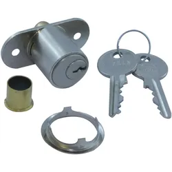 Junie, Türschloss + Schliesszylinder, 2960 Zylinder-Druckschloss Sperre BN 0101, Zylinder Messing vern. matt