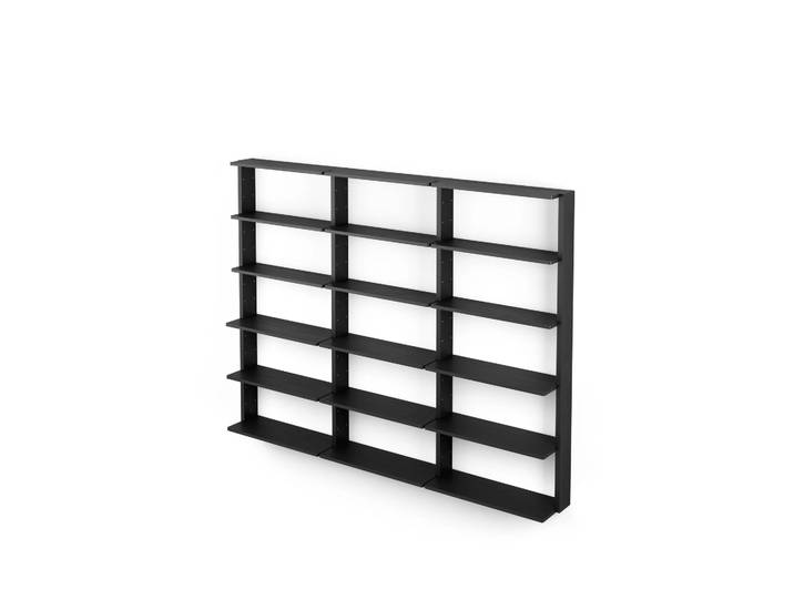 Massproductions Étagère murale Gridlock - T3-A9-A9 Black stained Ash