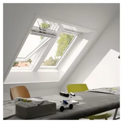 VELUX Solar Schwingfenster INTEGRA® GGL 208430 Holz weiß Alu ENERGIE Dachfenster, 66x140 cm (FK08)