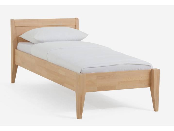 Holzbett massiv Jasmine , Buche natur geölt , 120x210 , ohne Fußteil