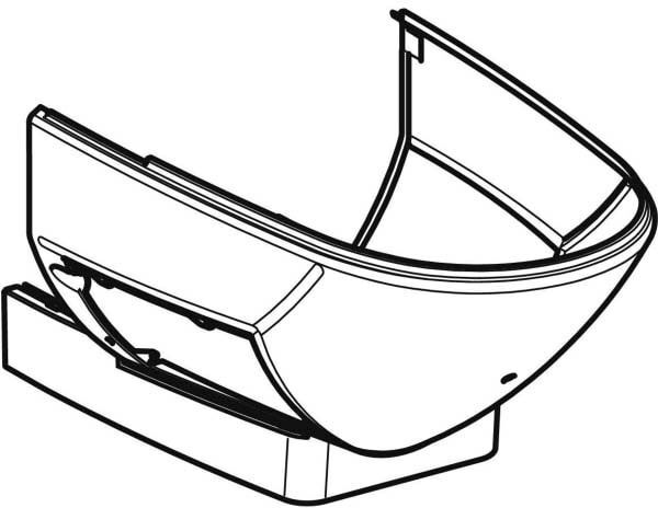Boîtier Geberit blanc -alpin 250053111 pour Geberit AquaClean 8000plus AP