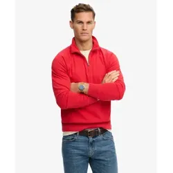Superdry für Herren. M2014309A Essential Logo Raglan Henley Pullover rot (L), Lässig, Baumwolle