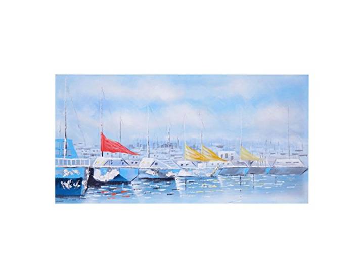 Mendler Ölgemälde Boote, 140x70cm
