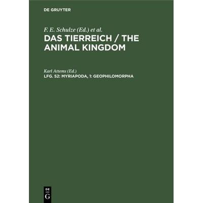 Myriapoda, 1: Geophilomorpha, Gebundene Ausgabe von , De Gruyter, 978-3-11-106517-5