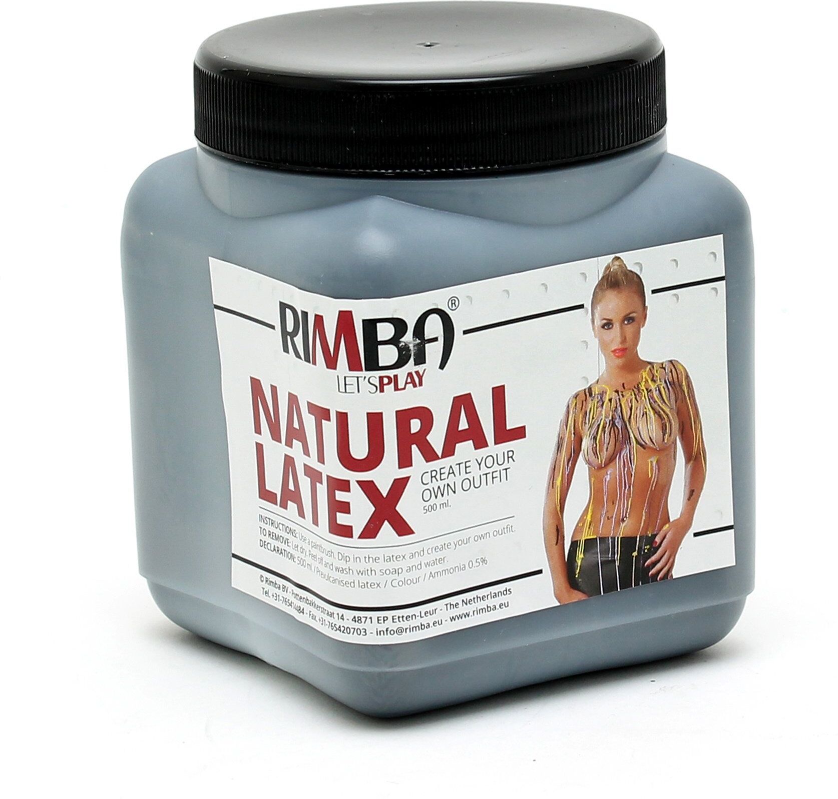Rimba Peinture Latex Liquide 500 ml - Noir -