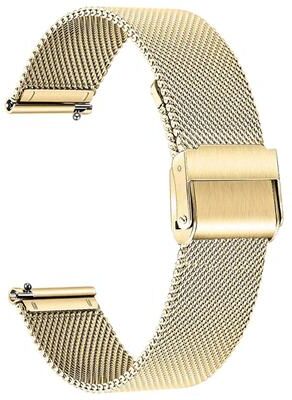 Inspired Living Universal Milanese Watch Band Stainless Steel Mesh Watch Strap With Quick Release (1422mm) gold 14mm