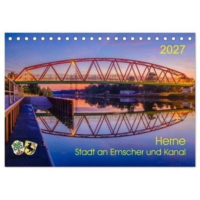 Herne: Stadt an Emscher und Kanal (Tischkalender 2027 DIN A5 quer), CALVENDO Monatskalender
