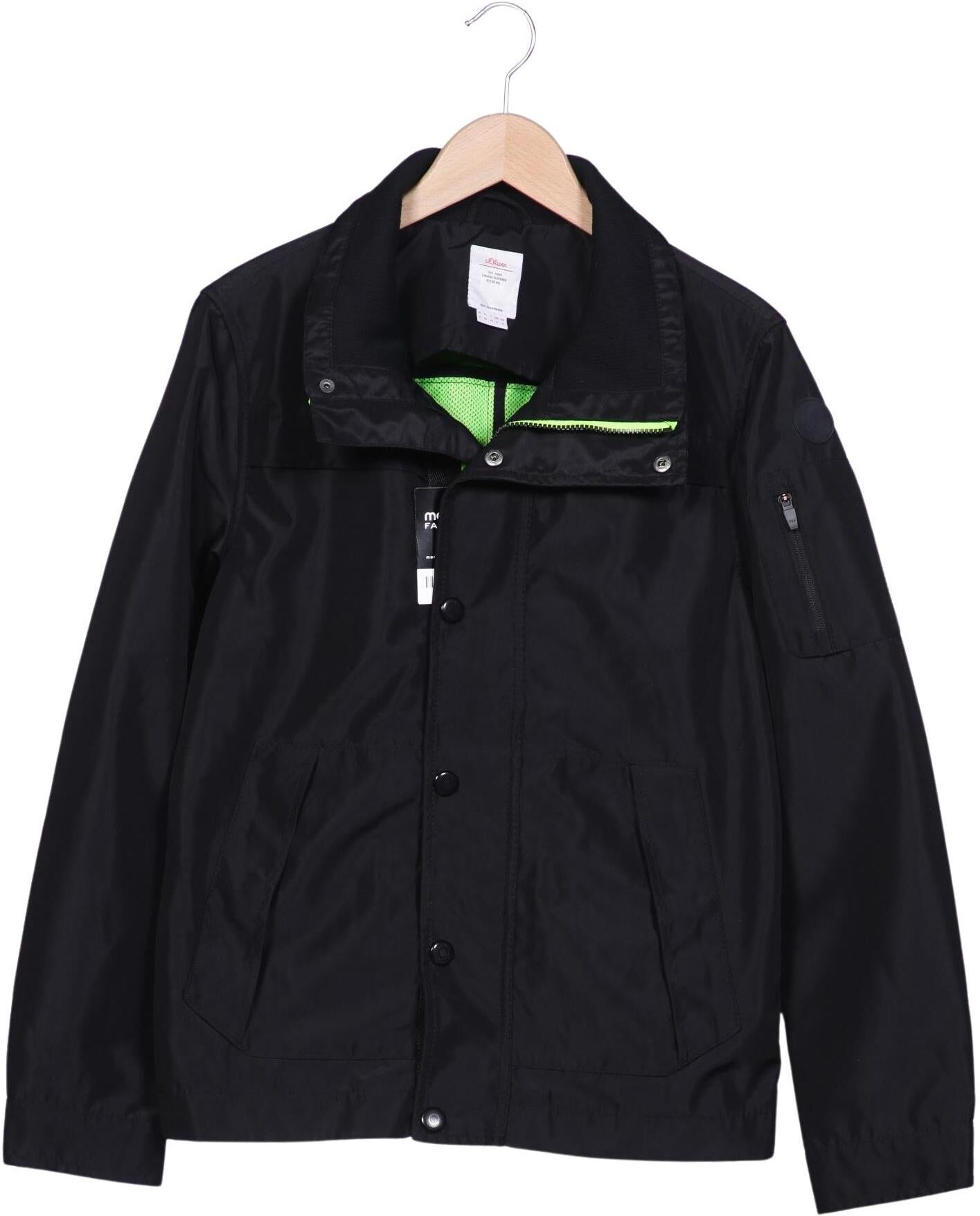 S. Oliver Herren Jacke, Schwarz, Gr. S, Synthetik - Second Hand