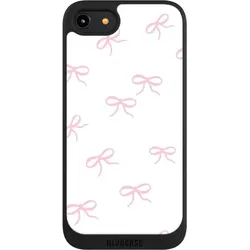 Nivocase Handyhülle für Apple iPhone 7 Hülle NIVOpure Case Schwarz Muster Schleife Schleifen (Apple iPhone 7), Smartphone Hülle, Schwarz