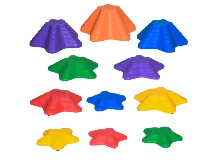 Outsunny Flusssteine 11Er Balance-Steine Kleinkinder Sprungbrett Trittsteine Rutschfest, Mehrfarbig, Kunststoff, 40.5x20x40.5 cm, unisex, Freizeit & Co, Gartenspielzeug