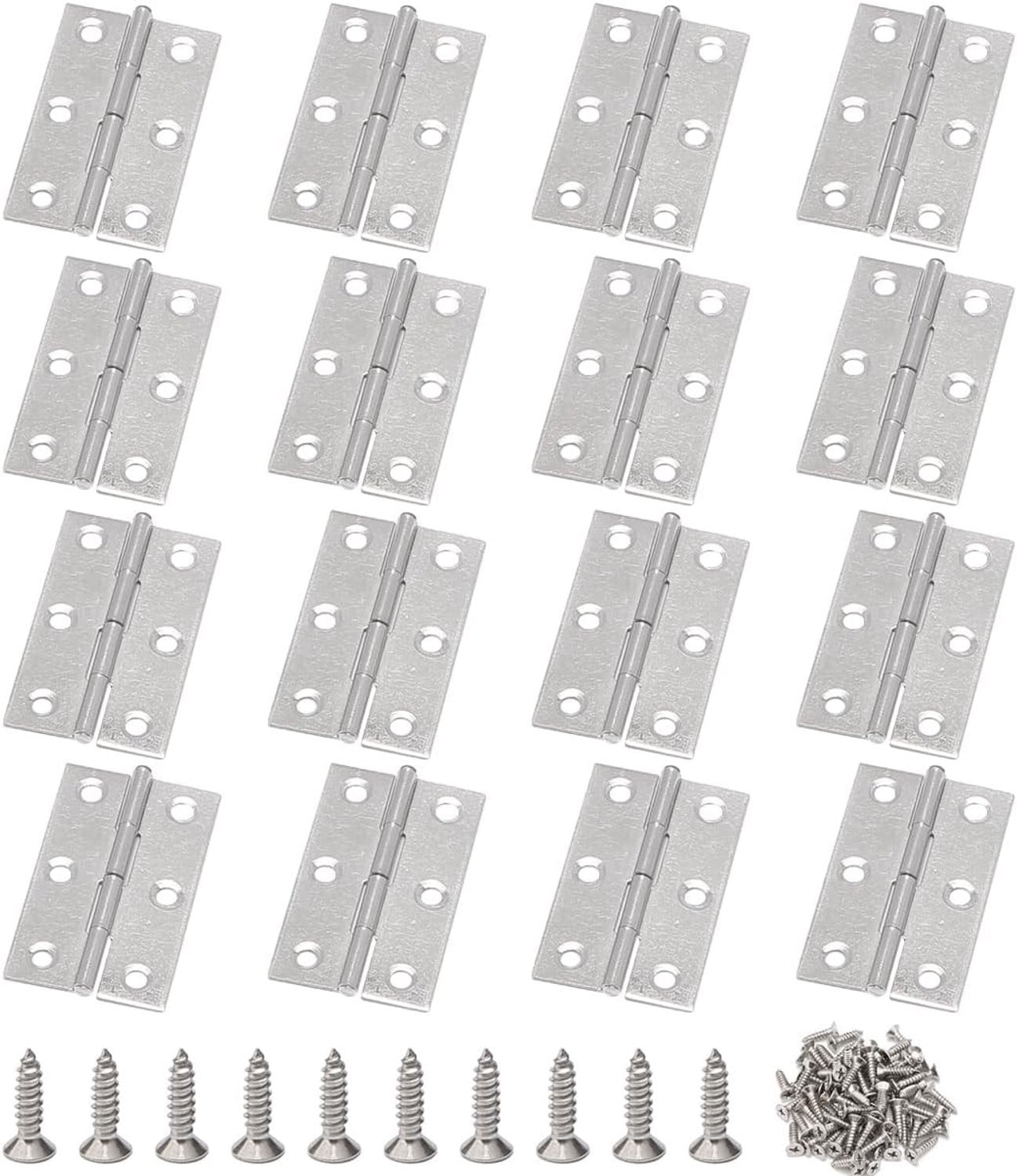 Set van 16 RVS deurhengsels voor meubels, poorten en kastdeuren, 4.2 cm