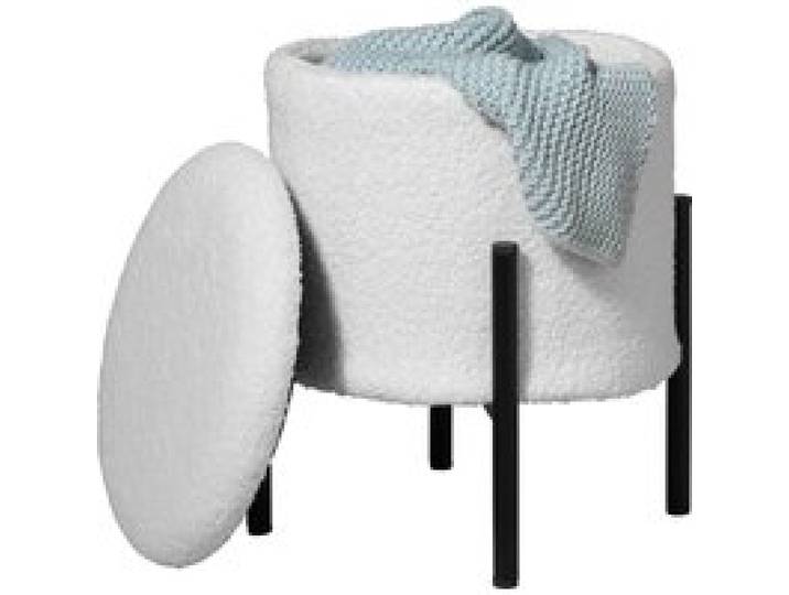 LIVARNO® Tabouret avec coffre de rangement (teddy/pieds métalliques)