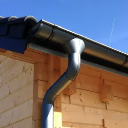 Metall Dachrinnenset für Wolff-Finnhaus Gartenhaus Spessart-Ferienhaus Spessart E Set 330KB