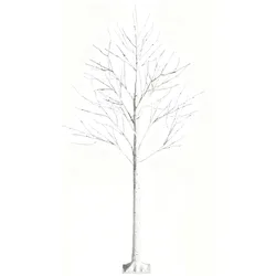 COSTWAY 180 cm LED Lichtbaum, Birke mit Warmweißen LED-Lichtern, Künstlicher Weihnachtsbaum, Weihnachtsbaum