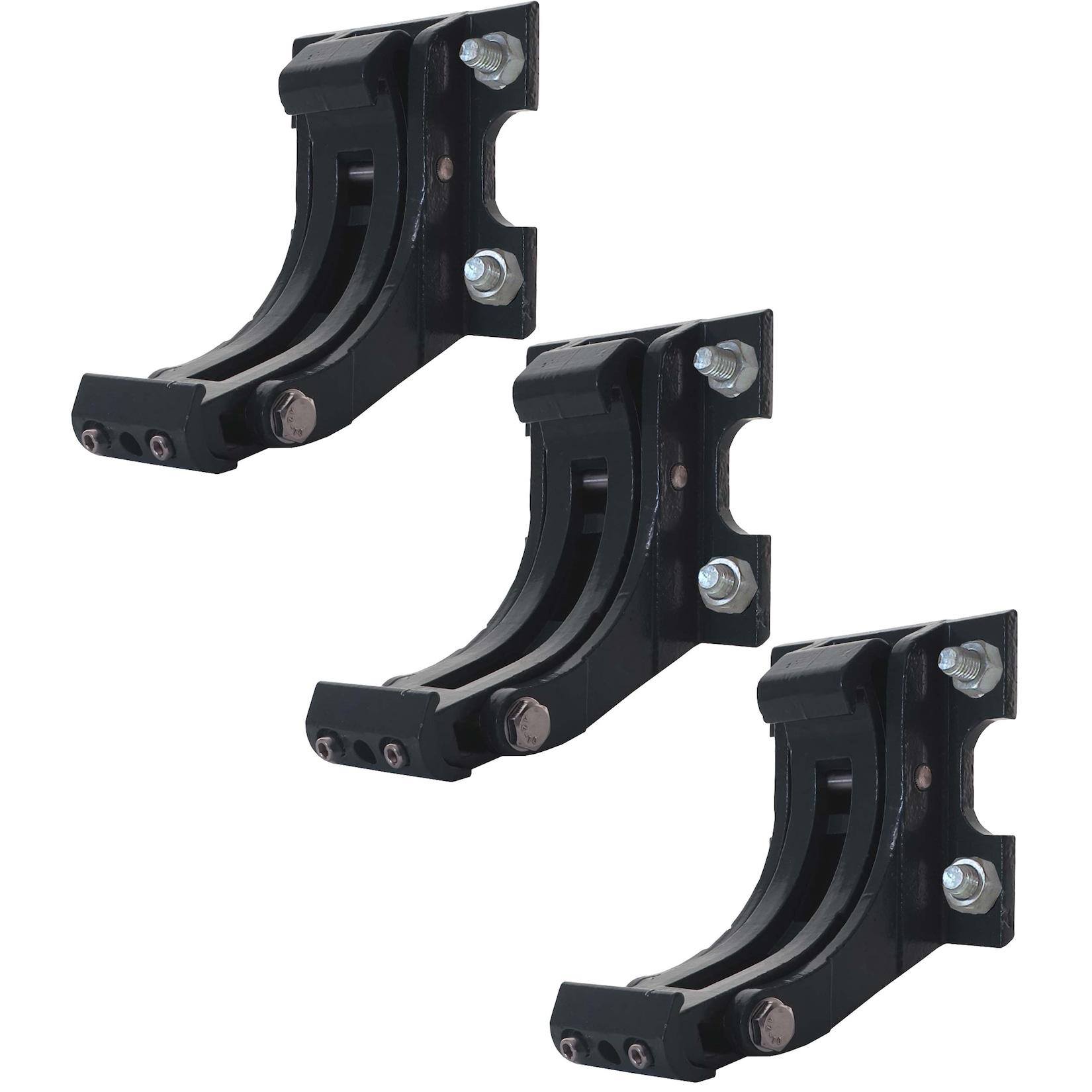 3er-Set Wandhalterung für Markise H124, Wandkonsole Wandmontage Adapter ~ anthrazit