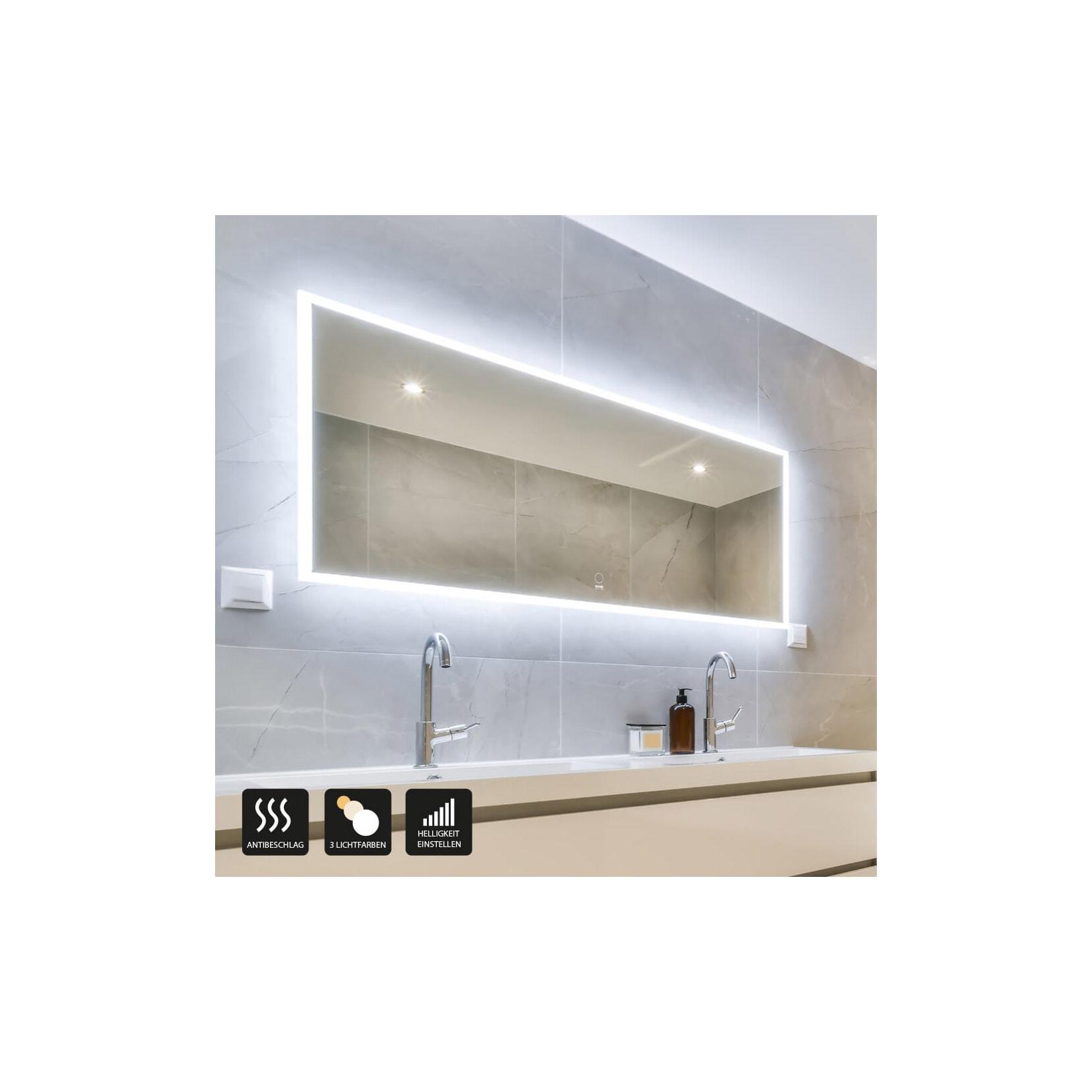 HOME DELUXE LED-Spiegel Rechteckig NOLA – 120 x 70 cm