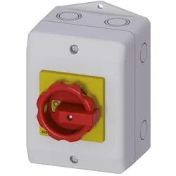 Siemens Lasttrennschalter 3-polig, Schalter + Taster, Gelb, Rot