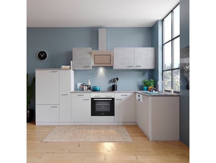 Cuisine d’angle Malia I 310cm Blanc/Blanc