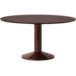 Muuto Midst Tisch, Ø 140 cm, linoleum dunkelrot / dunkelrot
