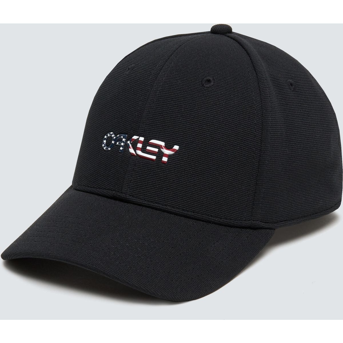 Oakley 6 Panel Stretch Metallic Hat black/american flag (01V) S/M 912209-01V-S/M