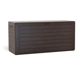 Prosperplast - 280 Liter Boardebox Gartentruhe aus dunkelockerfarbenem Kunststoff, 116 x 43,8 x 55 cm