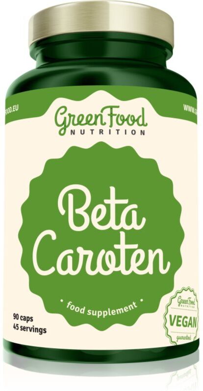 GreenFood Nutrition Beta Caroten capsules pour une peau saine et bien bronzée 90 cps