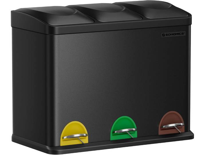 Mülleimer Küche 45L Treteimer Tintenschwarz