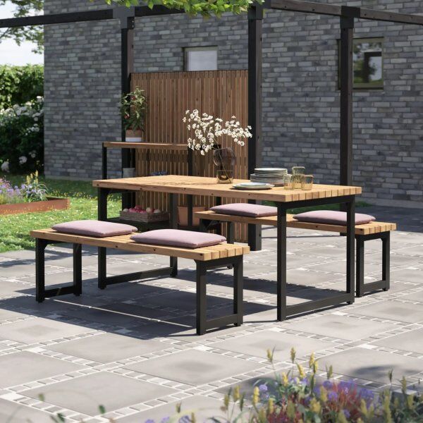Plus Trend Living Plankesæt, Thermowood/sort