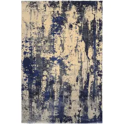 Musterring Vintage Teppich Wave Arte Polypropylen Graublau 140 x 200 cm
