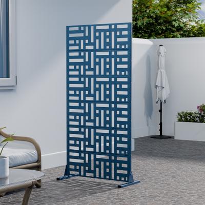 Lirago Outdoor Freestanding Metal Privacy Screen Decorative Partition Panel for Patio Garden Balcony