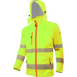 ACE-Instruments Arbeitsjacke Neon Lite Softshell, Warnschutzjacke, signalgelb, Gr. M