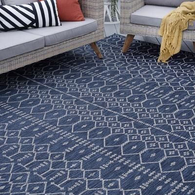Alise Rugs Colonnade Farmhouse Geometric Indoor/Outdoor Area Rug