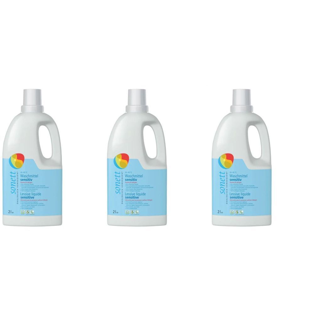 Sonett Waschmittel sensitiv 30°-95°C (neu) 2 lt x3 3x2 l Flüssigkeit