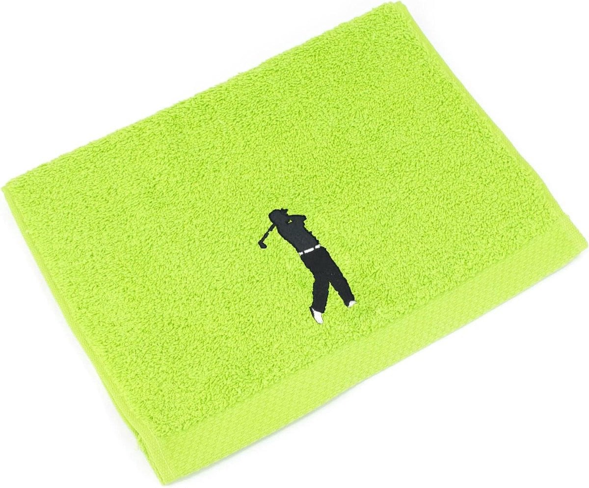 Gastenhanddoek van katoen met Pure Golf borduurwerk - Pistache Groen - 33 x 50 cm