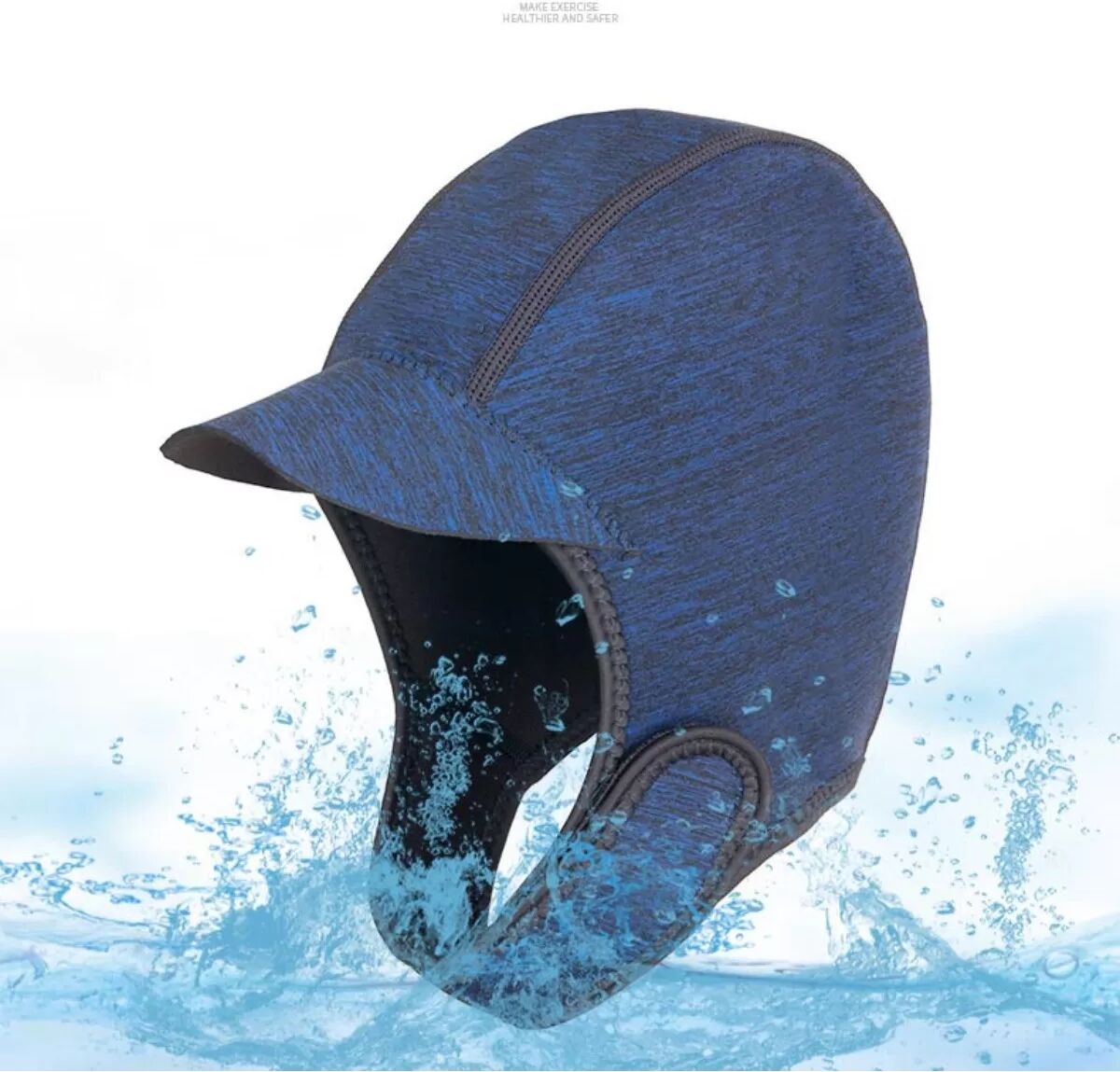 INF Bonnet de Plongée à Séchage Rapide et Protection Solaire - Chapeau de Natation en Néoprène Bleu foncé