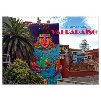 Die Farben von Valparaíso (Wandkalender 2027 DIN A2 quer), CALVENDO Monatskalender