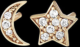 Edenly Ohrringe Frische - Sirius - Gelbgold, 18 Karat, mit Diamanten
