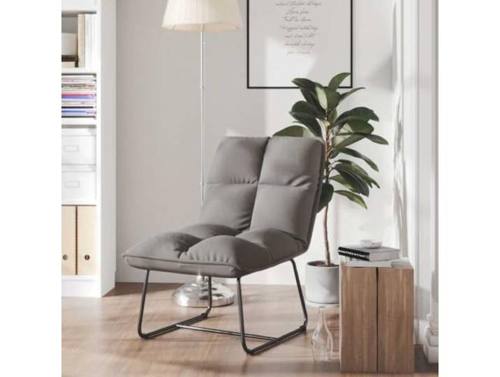 smnyxs Relaxstuhl, verstellbar, mit Metallrahmen, Samt, hellgrau Komfortable Schaumstoffpolsterung, modernes Design, täglicher Gebrauch, Wohnzimmer, langlebige Konstruktion