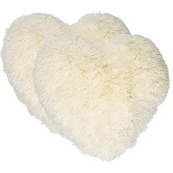 MONT CHALET Fellimitat Hochflor 2 Herzkissen ca. 40x40cm