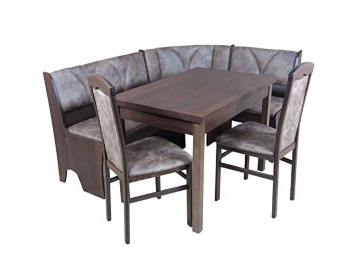 moebel direkt online Eckbankgruppe Halle II  - Sparangebot ! nuss dunkel/camel vintage