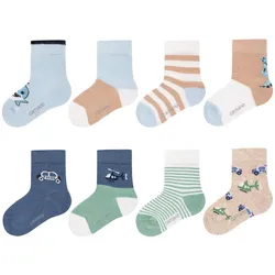 8er Pack camano Soft Baumwolle Baby-Socken 5081 - angel falls 23-26