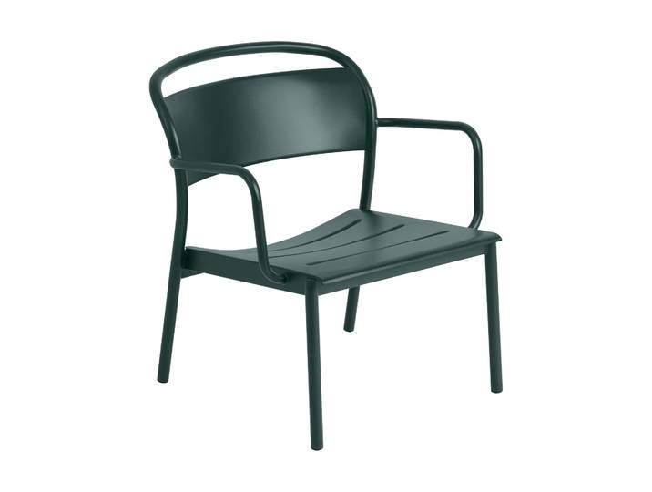 Muuto Linear Steel Loungesessel Dark green