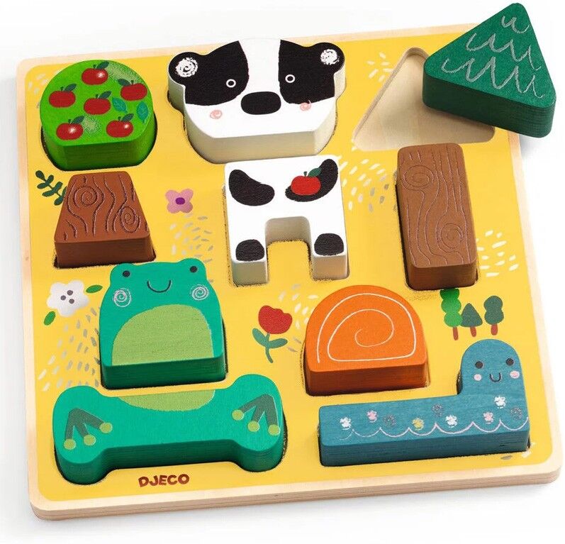 Puzzle 10 pcs Puzz & Match Happy - Djeco