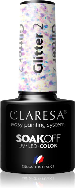 Claresa SoakOff UV/LED Color Glitter gel nail polish shade 2 5 g