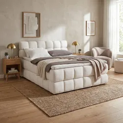 Boxspringbett Bubble Box Creme ca. 180x200cm