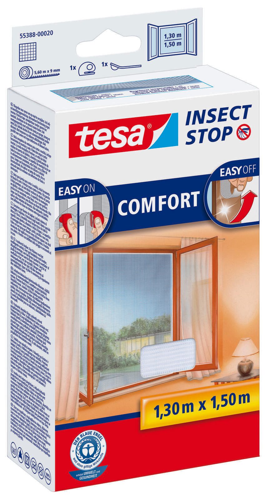 tesa Fliegengitter Insect Stop Comfort weiß 1,3 x 1,5 m 55388-00020-03